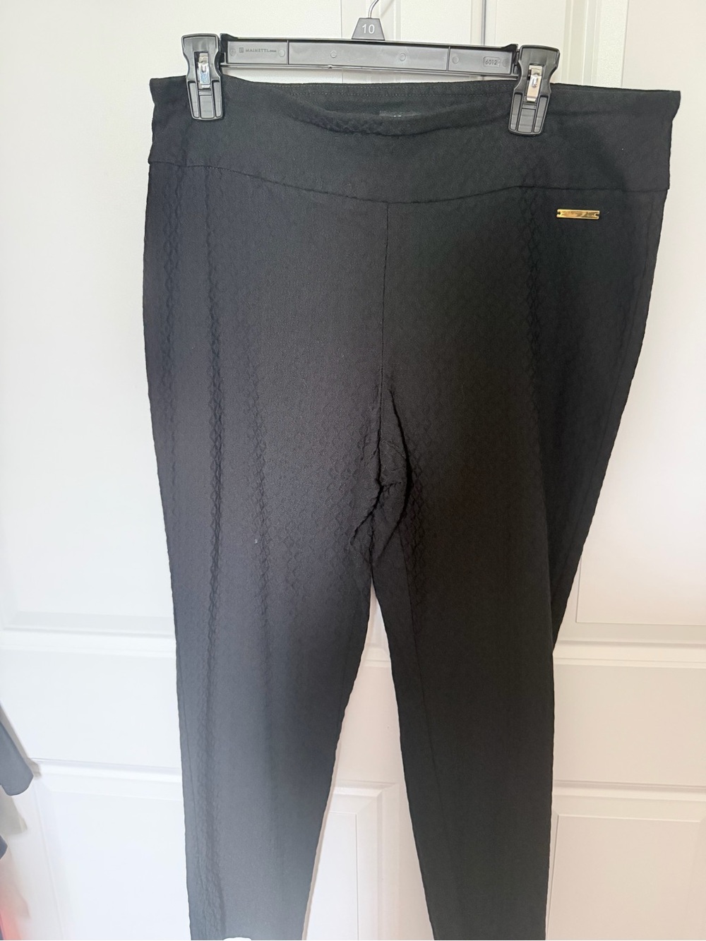 Black Textured Ponte Leggings - Stretch Pull-On Pants